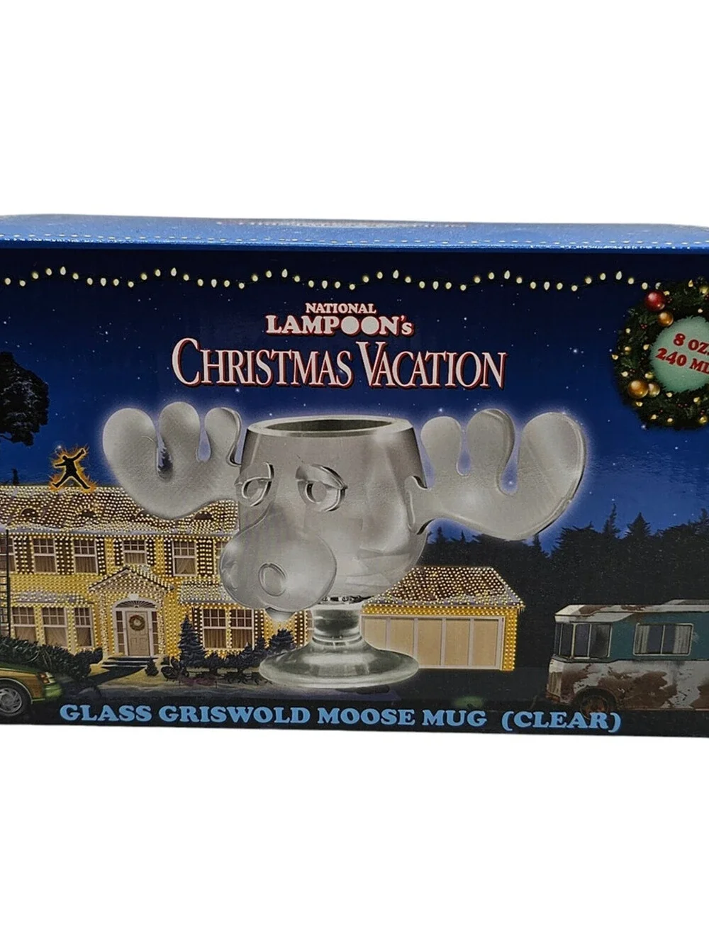 Vintage National Lampoon's Christmas Vacation Glass Moose Mug Eggnog Collector